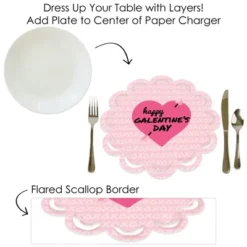 Big Dot Of Happiness Be My Galentine - Galentine's & Valentine's Day Party Round Table Decorations - Paper Chargers - Place Setting For 12 -Nursery Decor Store GUEST 94986f20 2042 4fa1 98ed ca4778831280