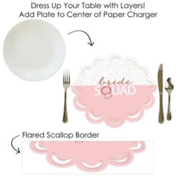 Big Dot Of Happiness Bride Squad - Rose Gold Bridal Shower Or Bachelorette Party Round Table Decorations - Paper Chargers - Place Setting For 12 -Nursery Decor Store GUEST 954c11cf 73f8 4d59 a62d ec28fb559af0