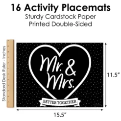 Big Dot Of Happiness Mr. And Mrs. - Paper Black And White Wedding Or Bridal Shower Coloring Sheets - Activity Placemats - Set Of 16 -Nursery Decor Store GUEST 974a18ea 66ef 4fd9 a2f1 fc5029626705