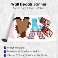 Big Dot Of Happiness Farm Animals - Peel And Stick Barnyard Baby Shower Standard Banner Wall Decals - Baby -Nursery Decor Store GUEST 97e87772 e427 4281 a5b4 95795fd49fe0