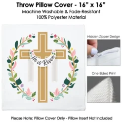 Big Dot Of Happiness Religious Easter - Christian Holiday Party Home Decorative Canvas Cushion Case - Throw Pillow Cover - 16 X 16 Inches -Nursery Decor Store GUEST 996c211a e0e0 4a8d b619 092e8add6b17