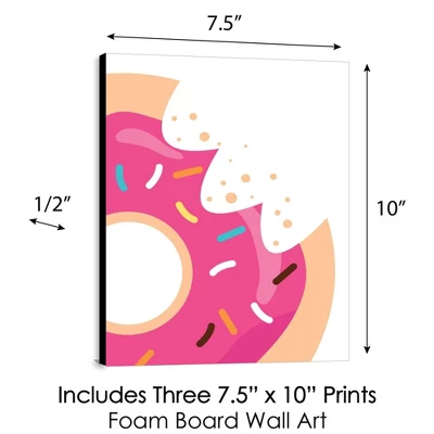 Big Dot Of Happiness Donut Worry, Let's Party - Doughnut Kitchen Wall Art, Nursery Decor & Restaurant Decorations - 7.5 X 10 Inches - Set Of 3 Prints 3 Big Dot Of Happiness Donut Worry, Let's Party - Doughnut Kitchen Wall Art, Nursery Decor & Restaurant Decorations - 7.5 X 10 Inches - Set Of 3 Prints - Image 3