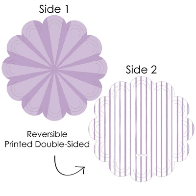 Big Dot Of Happiness Purple Stripes - Simple Party Round Table Decorations - Paper Chargers - Place Setting For 12 2 Big Dot Of Happiness Purple Stripes - Simple Party Round Table Decorations - Paper Chargers - Place Setting For 12 - Image 2