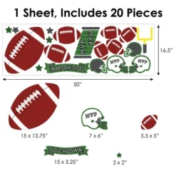 Big Dot Of Happiness End Zone - Football - Peel And Stick Sports Decor Vinyl Wall Art Stickers - Wall Decals - Set Of 20 -Nursery Decor Store GUEST 9b754228 ed81 48cd 94d1 ab6dcff0102b