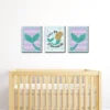 Big Dot Of Happiness Let's Be Mermaids - Baby Girl Nursery Wall Art, Kids Room Decor & Home Decor - Gift Ideas - 7.5 X 10 Inches - Set Of 3 Prints