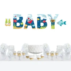 Big Dot Of Happiness Let's Go Fishing - Peel And Stick Fish Themed Baby Shower Standard Banner Wall Decals - Baby -Nursery Decor Store GUEST 9cc89c1e 8360 47cd 955b cffb2af837dc