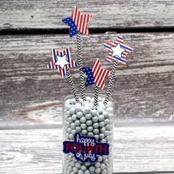 Big Dot Of Happiness 4th Of July Paper Straw Decor - Striped Decorative Straws For Independence Day - Set Of 24 -Nursery Decor Store GUEST 9d3b733c 7d88 48bc 901c ac055df4f4ea