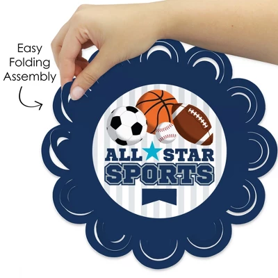 Big Dot Of Happiness Go, Fight, Win - Sports - Baby Shower Or Birthday Party Round Table Decorations - Paper Chargers - Place Setting For 12 3 Big Dot Of Happiness Go, Fight, Win - Sports - Baby Shower Or Birthday Party Round Table Decorations - Paper Chargers - Place Setting For 12 - Image 3