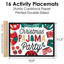 Big Dot Of Happiness Christmas Pajamas - Paper Holiday Plaid PJ Party Coloring Sheets - Activity Placemats - Set Of 16 7 Big Dot Of Happiness Christmas Pajamas - Paper Holiday Plaid PJ Party Coloring Sheets - Activity Placemats - Set Of 16 -Nursery Decor Store GUEST 9e9fff36 5172 4a40 8279 e42e60201cea