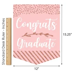 Big Dot Of Happiness Rose Gold Grad - Outdoor Home Decorations - Double-Sided Graduation Party Garden Flag - 12 X 15.25 Inches -Nursery Decor Store GUEST 9edc69b4 f01a 40e5 8bca 34dcce6ce0e6