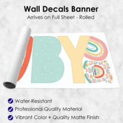 Big Dot Of Happiness Hello Rainbow - Peel And Stick Boho Baby Shower Standard Banner Wall Decals - Baby -Nursery Decor Store GUEST 9ef06937 f6b6 40e2 b320 9081de3a48c7