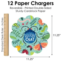 Big Dot Of Happiness Buggin' Out - Bugs Birthday Party Round Table Decorations - Paper Chargers - Place Setting For 12 -Nursery Decor Store GUEST 9ef36d6a bea4 4d15 843c 7a32f7b1ae8d