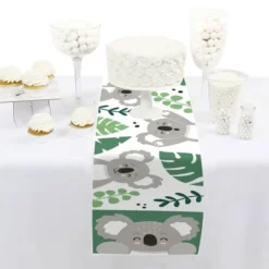 Big Dot Of Happiness Koala Cutie - Petite Bear Birthday Party And Baby Shower Paper Table Runner - 12 X 60 Inches