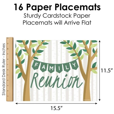 Big Dot Of Happiness Family Tree Reunion - Party Table Decorations - Family Gathering Party Placemats - Set Of 16 3 Big Dot Of Happiness Family Tree Reunion - Party Table Decorations - Family Gathering Party Placemats - Set Of 16 - Image 3