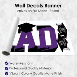 Big Dot Of Happiness Purple Graduation Party Decor - Vinyl Wall Decals - Grad -Nursery Decor Store GUEST a12fefd7 0fec 4918 9115 e5fcf98c2dfa