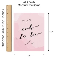 Big Dot Of Happiness Paris, Ooh La La - Unframed Eiffel Tower Nursery And Kids Room Linen Paper Wall Art - Set Of 4 - Artisms - 8 X 10 Inches -Nursery Decor Store GUEST a142022f 7ec7 492e 8692 c780c2e11671