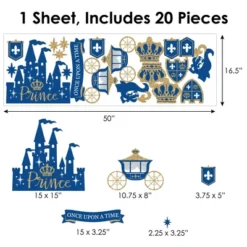 Big Dot Of Happiness Royal Prince Charming - Peel And Stick Nursery And Kids Room Vinyl Wall Art Stickers - Wall Decals - Set Of 20 -Nursery Decor Store GUEST a15e80aa 17ad 4d1d ab1b aaae407e1919