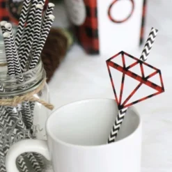 Big Dot Of Happiness Flannel Fling Before The Ring - Paper Straw Decor - Buffalo Plaid Bachelorette Party Striped Decorative Straws - Set Of 24 -Nursery Decor Store GUEST a17e657e 8b69 474c 935a e09b4c314f4e
