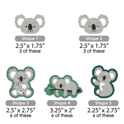 Big Dot Of Happiness Koala Cutie - Paper Straw Decor - Bear Birthday Party And Baby Shower Striped Decorative Straws - Set Of 24 1 Big Dot Of Happiness Koala Cutie - Paper Straw Decor - Bear Birthday Party And Baby Shower Striped Decorative Straws - Set Of 24