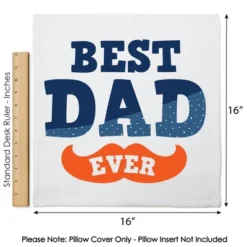 Big Dot Of Happiness Happy Father's Day Party Home Decorative Canvas Cushion Case - Throw Pillow Cover - 16 X 16 Inches -Nursery Decor Store GUEST a27693fa 816e 41c0 bf90 d7f41fed0444