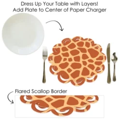 Big Dot Of Happiness Giraffe Print - Safari Party Round Table Decorations - Paper Chargers - Place Setting For 12 -Nursery Decor Store GUEST a33b61f2 29b2 4046 a4bc 17c45ee2deb3