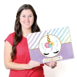 Big Dot Of Happiness Rainbow Unicorn - Paper Magical Unicorn Birthday Party Coloring Sheets - Activity Placemats - Set Of 16 -Nursery Decor Store GUEST a39905c2 bd48 48b7 8a54 d35b9552b0cc