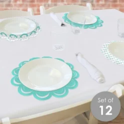 Big Dot Of Happiness Medical School Grad - Doctor Graduation Party Round Table Decorations - Paper Chargers - Place Setting For 12