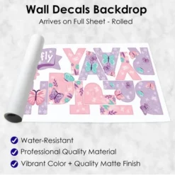 Big Dot Of Happiness Beautiful Butterfly - Peel And Stick Floral Birthday Party Decoration - Wall Decals Backdrop -Nursery Decor Store GUEST a3f5248d df33 406e b572 3ff18dffb41d