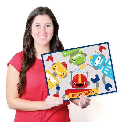 Big Dot Of Happiness Gear Up Robots - Paper Birthday Party Coloring Sheets - Activity Placemats - Set Of 16 5 Big Dot Of Happiness Gear Up Robots - Paper Birthday Party Coloring Sheets - Activity Placemats - Set Of 16 - Image 5