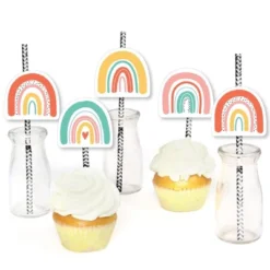Big Dot Of Happiness Hello Rainbow - Paper Straw Decor - Boho Baby Shower And Birthday Party Striped Decorative Straws - Set Of 24 7 Big Dot Of Happiness Hello Rainbow - Paper Straw Decor - Boho Baby Shower And Birthday Party Striped Decorative Straws - Set Of 24 -Nursery Decor Store GUEST a823fb07 301e 45c0 badf 8a23d080cf14