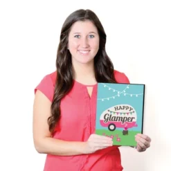 Big Dot Of Happiness Let's Go Glamping - Nursery Wall Art, Kids Room Decor & Camping Home Decorations - Gift Ideas -7.5 X 10 Inches - Set Of 3 Prints -Nursery Decor Store GUEST a82b8485 cc67 49df a7e8 07788d75d887