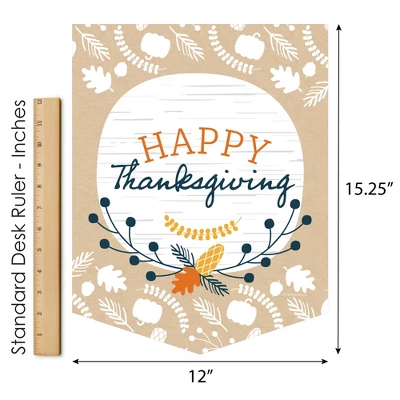 Big Dot Of Happiness Happy Thanksgiving - Outdoor Home Decorations - Double-Sided Fall Harvest Party Garden Flag - 12 X 15.25 Inches 4 Big Dot Of Happiness Happy Thanksgiving - Outdoor Home Decorations - Double-Sided Fall Harvest Party Garden Flag - 12 X 15.25 Inches - Image 4