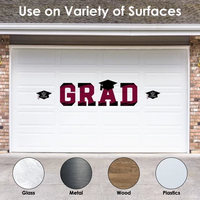 Big Dot Of Happiness Maroon Graduation Party Decor - Vinyl Wall Decals - Grad 2 Big Dot Of Happiness Maroon Graduation Party Decor - Vinyl Wall Decals - Grad - Image 2