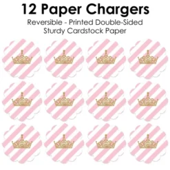 Big Dot Of Happiness Little Princess Crown Princess Baby Shower Or Birthday Party Round Table Decorations - Paper Chargers - Place Setting For 12 9 Big Dot Of Happiness Little Princess Crown Princess Baby Shower Or Birthday Party Round Table Decorations - Paper Chargers - Place Setting For 12 -Nursery Decor Store GUEST adf30a9b 5216 4302 9e9b afce3ab4c81d
