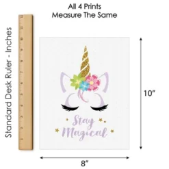 Big Dot Of Happiness Rainbow Unicorn - Unframed Magical Unicorn Nursery And Kids Room Linen Paper Wall Art - Set Of 4 - Artisms - 8 X 10 Inches 8 Big Dot Of Happiness Rainbow Unicorn - Unframed Magical Unicorn Nursery And Kids Room Linen Paper Wall Art - Set Of 4 - Artisms - 8 X 10 Inches -Nursery Decor Store GUEST ae294ea7 c21d 4228 9021 c963de6b23ef