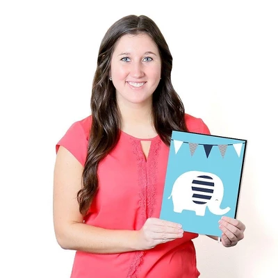 Big Dot Of Happiness Blue Elephant - Baby Boy Nursery Wall Art And Kids Room Decorations - Gift Ideas - 7.5 X 10 Inches - Set Of 3 Prints 4 Big Dot Of Happiness Blue Elephant - Baby Boy Nursery Wall Art And Kids Room Decorations - Gift Ideas - 7.5 X 10 Inches - Set Of 3 Prints - Image 4