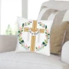 Big Dot Of Happiness Religious Easter - Christian Holiday Party Home Decorative Canvas Cushion Case - Throw Pillow Cover - 16 X 16 Inches