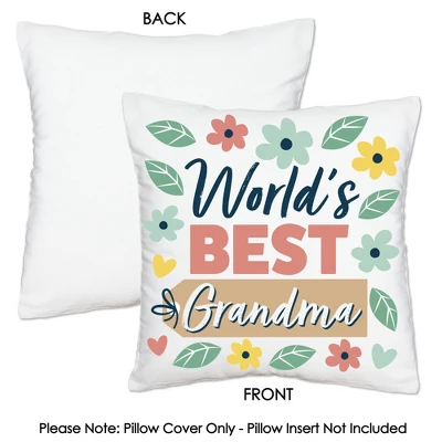 Big Dot Of Happiness Grandma, Happy Mother's Day - We Love Grandmother Home Decorative Canvas Cushion Case - Throw Pillow Cover - 16 X 16 Inches 3 Big Dot Of Happiness Grandma, Happy Mother's Day - We Love Grandmother Home Decorative Canvas Cushion Case - Throw Pillow Cover - 16 X 16 Inches - Image 3