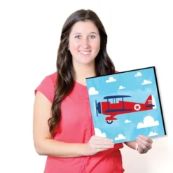 Big Dot Of Happiness Taking Flight - Airplane - Vintage Plane Kids Home Decor - 11 X 11 Inches Nursery Wall Art - Set Of 4 Prints For Baby's Room -Nursery Decor Store GUEST b0a349db 202f 4561 9c27 5df21c82995b