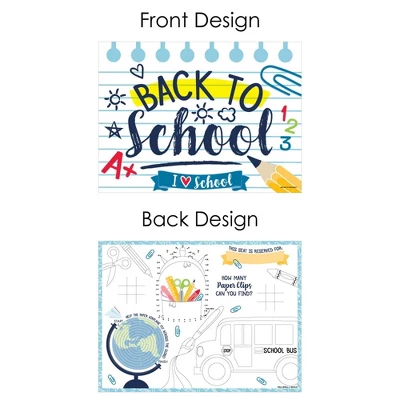 Big Dot Of Happiness Back To School - Paper First Day Of School Classroom Decorations Coloring Sheets - Activity Placemats - Set Of 16 4 Big Dot Of Happiness Back To School - Paper First Day Of School Classroom Decorations Coloring Sheets - Activity Placemats - Set Of 16 - Image 4