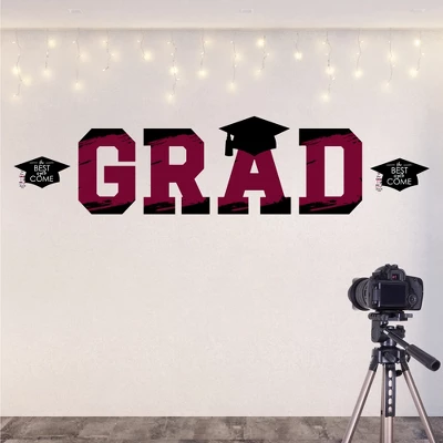 Big Dot Of Happiness Maroon Graduation Party Decor - Vinyl Wall Decals - Grad 1 Big Dot Of Happiness Maroon Graduation Party Decor - Vinyl Wall Decals - Grad