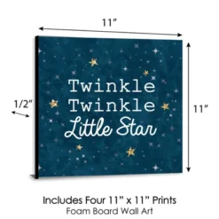 Big Dot Of Happiness Twinkle Twinkle Little Star - Kids Room, Nursery & Home Decor - 11 X 11 Inches Nursery Wall Art - Set Of 4 Prints For Baby's Room -Nursery Decor Store GUEST b3eae273 ce32 47b7 887e e497dd31156d