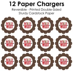 Big Dot Of Happiness Western Hoedown - Wild West Cowboy Party Round Table Decorations - Paper Chargers - Place Setting For 12 -Nursery Decor Store GUEST b46564c7 668c 40f4 93a1 6498856b206f