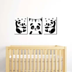 Big Dot Of Happiness Party Like A Panda Bear - Nursery Wall Art, Kids Room Decor And Panda Home Decor - Gift Ideas - 7.5 X 10 Inches - Set Of 3 Prints