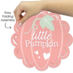 Big Dot Of Happiness Girl Little Pumpkin - Fall Birthday Party Or Baby Shower Round Table Decorations - Paper Chargers - Place Setting For 12 -Nursery Decor Store GUEST b6c56bf2 512e 4c10 860d e6ddec6cd1e3