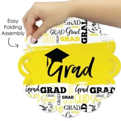 Big Dot Of Happiness Yellow Grad - Best Is Yet To Come - Yellow Graduation Party Round Table Decorations - Paper Chargers - Place Setting For 12 -Nursery Decor Store GUEST b6d11bf1 3517 4176 bebc b4bd3d5b3f94