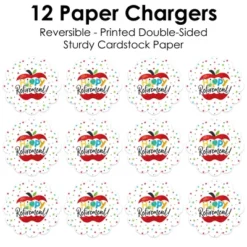 Big Dot Of Happiness Teacher Retirement - Happy Retirement Party Round Table Decorations - Paper Chargers - Place Setting For 12 -Nursery Decor Store GUEST b715f118 6b28 4fb9 9460 67f419e56204