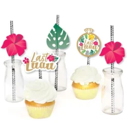 Big Dot Of Happiness Last Luau - Paper Straw Decor - Tropical Bachelorette Party And Bridal Shower Striped Decorative Straws - Set Of 24 -Nursery Decor Store GUEST b89bae0b 0c31 4848 aa86 c8c31d26c190