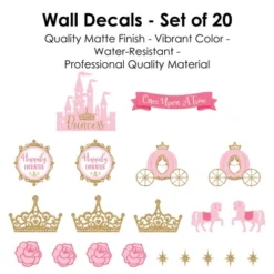 Big Dot Of Happiness Little Princess Crown - Peel And Stick Nursery And Kids Room Vinyl Wall Art Stickers - Wall Decals - Set Of 20 -Nursery Decor Store GUEST ba8466e7 45d5 43a3 afc1 e32b2d3a2939