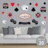 Big Dot Of Happiness Las Vegas - Peel And Stick Casino Party Vinyl Wall Art Stickers - Wall Decals - Set Of 20